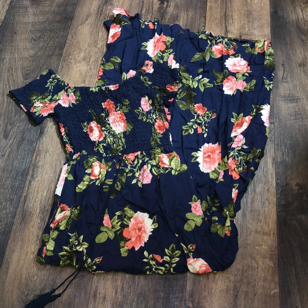 Off the shoulder floral maxi dress